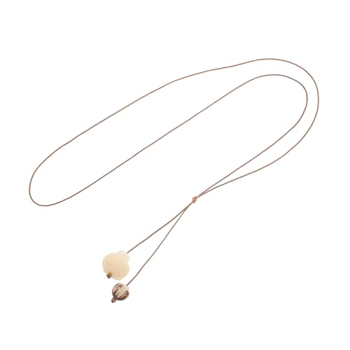 CONGARTENO Ethnische Vintage Halskette Damen mit Geschnitztem Bodhi Knoblauch Anhänger Lange Boho Kette für Mädchen Stilvolles Schmuckstück für Alltag Reisen und Gesellige Anlässe von CONGARTENO