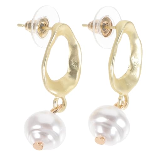 CONGARTENO Europäisch amerikanische Damenohrhänger mit Natürlichen Vintage Süßwasserperlen Modische Tropfen ohrringe aus Legiertem Material Stilvolle Silberne Ohrstecker für Frauen und von CONGARTENO