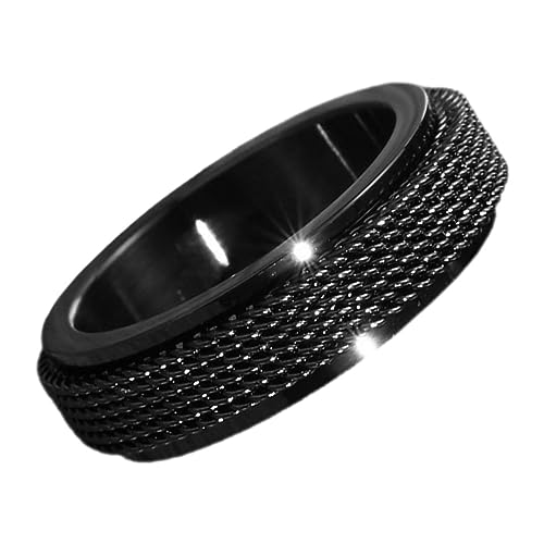 CONGARTENO Zappelring Aus Edelstahl Einfacher Herrenring Angstring Für Männer Schmuckring Aus Männerring Für Party Und Konzert von CONGARTENO