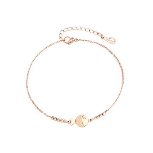 CONGARTENO Fischförmiges Fußkettchen Damen Verstellbare Anklet Kreatives Fußschmuck für Frauen Mädchen Elegant Strapazierfähige Knöchelkette von CONGARTENO
