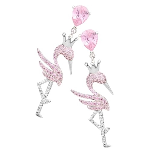 CONGARTENO Flamingo Ohrringe Damen Hängend aus Robustem Legierungs Material Schimmernd Leicht Modisches Statement für Party Hochzeit Alltag Eleganter Schmuck für Frauen von CONGARTENO