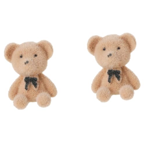 CONGARTENO Flauschige Bären Ohrstecker Damen Ohrringe aus Weichem Flockingmaterial Hautfreundlich Langlebig Modisch Süße Tier Ohrschmuck für Alltag Party und von CONGARTENO