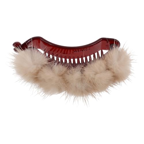 CONGARTENO Flauschige Haarklammer Für Frauen Einzigartige Rutschfeste Haarspange Für Dickes Und Lockiges Haar Süßes Haarschmuck-zubehör Für Alltagsstylings von CONGARTENO