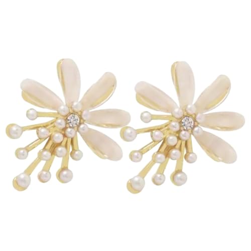 CONGARTENO Floral Perlenohrringe Damen Ohrstecker Stilvolle Blüten Schmuck für Frauen Mädchen Alltag Fest Hochzeit von CONGARTENO