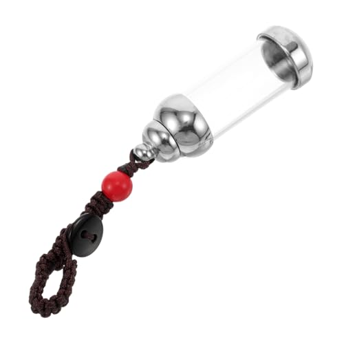 CONGARTENO Kleiner Glasflaschen Schlüsselanhänger Mit Kappe Dekorative Vials Für Fetalhaare Und Erinnerungsstücke Tragbar Und Vielseitig Für Schlüssel Oder Handy Modernes Design von CONGARTENO