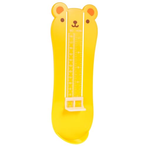 CONGARTENO Fußlängenmesser Gelb für Jahre Präzises Fußmessgerät zur Einfachen Schuhgrößenbestimmung Leicht Ablesbares Maßband für Junge Mädchen und Kleinkinder Schuhgrößenmessgerät von CONGARTENO