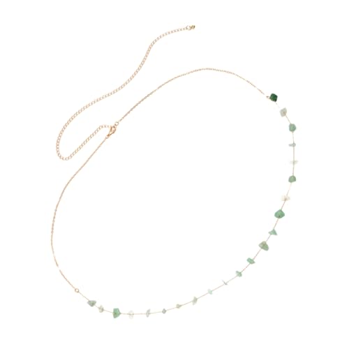 CONGARTENO Goldene Körperkette Damen Einstellbare Waist Chain mit Naturstein Design Sommer Strand Schmuck für Kleider Bikini und Party Vielseitiger Körperschmuck für Alltag und von CONGARTENO