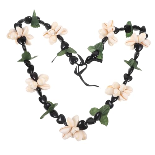 CONGARTENO Graduierungsschmuck Handgefertigte Acryl-halskette mit Muschel Blattdekor Tropisches Graduation Lei für Abschlussfeier Luau Party Dekoration für Erwachsene Stilvolle Krone und von CONGARTENO