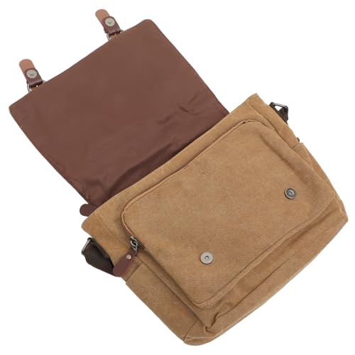 CONGARTENO Große Canvas Umhängetasche für Männer Student Crossbody Bag mit Verstellbarem Schultergurt Leichter Geräumiger Messenger Bag für Alltag Schule Reisen Vielseitige Lässige von CONGARTENO