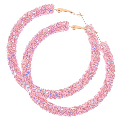 CONGARTENO Große Runde Creolen Ohrringe Damen Modisch Schillernd Handgefertigt Langlebig Elegant für Alltag und Besondere Anlässe von CONGARTENO