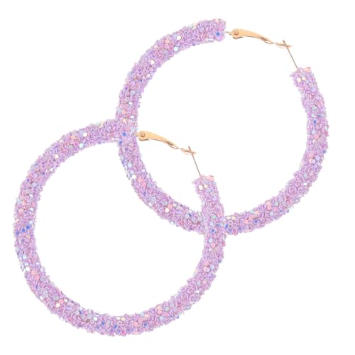 CONGARTENO Große Runde Creolen Ohrringe Damen Modisch Schimmernd Leichter Schmuck für Alltag und Festtage Geschenkidee von CONGARTENO