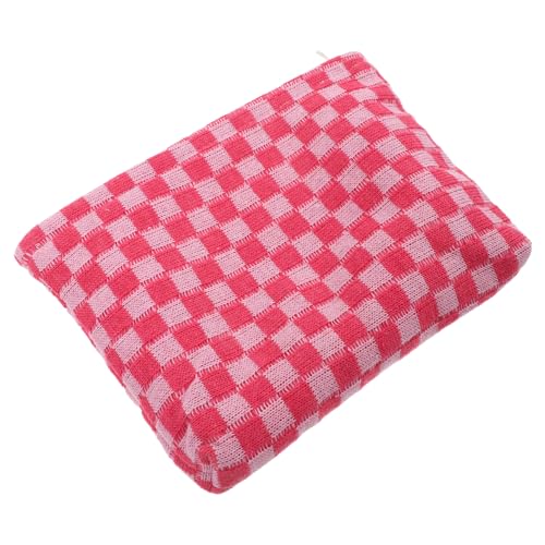 CONGARTENO Große Tragbare Kosmetiktasche mit Reißverschluss Gestrickte Multifunktions Make Up Tasche für Damen Vielseitige Kulturbeutel für Reisen und Aufbewahrung Leicht und Robust von CONGARTENO