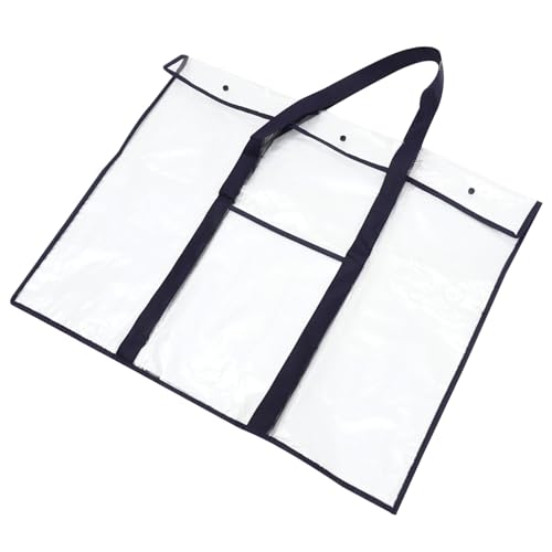 CONGARTENO Große Transparente PVC Aufbewahrungstasche mit Tragegriff Strapazierfähige Künstler Zeichnungstasche Vielseitiger Dokumenten und Zeichenbrett Aufbewahrer für Outdoor Skizzen von CONGARTENO