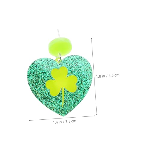 CONGARTENO Grüne Shamrock Ohrstecker aus Acryl St Patrick's Day Schmuck Langlebig Hautfreundlich Symbolisch für Glück für Karnevalsfeiern und Irische Festlichkeiten von CONGARTENO
