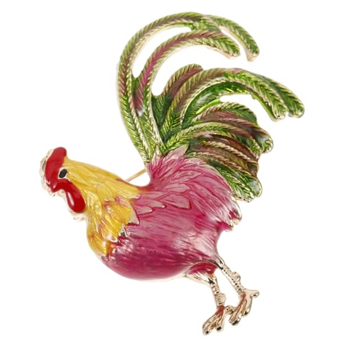 CONGARTENO Hahnbrosche Hühnerkostüm Stellnadel Kleid Broschen für Frauen Huhn Party tiermotive geldgeschenke weihnachten Cartoon-Brosche Pin-Ästhetik Broschennadel-Ästhetik Legierung Colorful von CONGARTENO