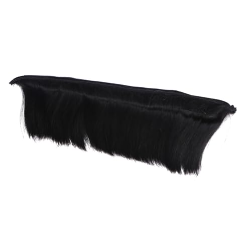 CONGARTENO Halloween Cockscomb Perücke Klebender Haarschmuck Karneval Cosplay Kopfschmuck Robust und Leuchtend Schwarz Für Party und Performance von CONGARTENO