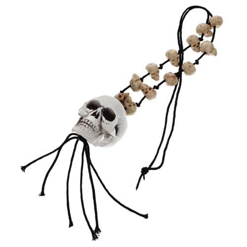 CONGARTENO Halloween Halskette mit Retro Skelett Anhänger Leichtes Resin Knochen Schmuckstück für Party Cosplay und Alltag Gruselige Skull Kette für Damen und Herren von CONGARTENO