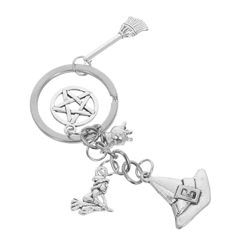 CONGARTENO Halloween Schlüsselanhänger Hexenhut aus Metall Lustiger Hexen Keyring für Taschen Autoschlüssel und Handys Leichte Langlebige Halloween Deko als und Festivalaccessoire von CONGARTENO
