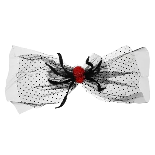 CONGARTENO Gruselige Spinnen-clip-nadel Für Frauen Spitzenband Schleifen Haarklammer Gothic-haarspange Für Halloween-kostüme von CONGARTENO