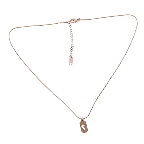 CONGARTENO Halskette Damen Roségold Clavicle Chain mit Zahl Anhänger Schlange Kette aus Titanstahl Vielseitig Tragbar für Party Alltag und von CONGARTENO