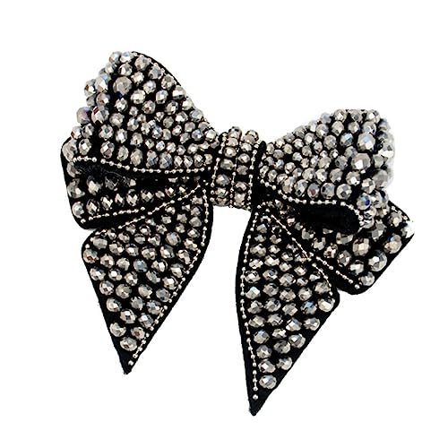 CONGARTENO Handgefertigter Bowknot Patch mit Perlen Dekoratives Textilornament für Schuhe Taschen Flache Schuhe Stiefel Sandalen Schleifenapplikation Langlebig und Stilvoll von CONGARTENO