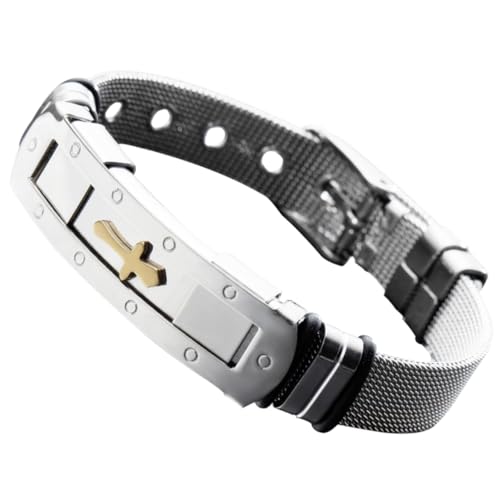 CONGARTENO Metall Herrenarmband Personalisiertes Gliederkette Handgelenkschmuck Für Männer Robust Und Langlebig Für Alltag Und Strandpartys von CONGARTENO