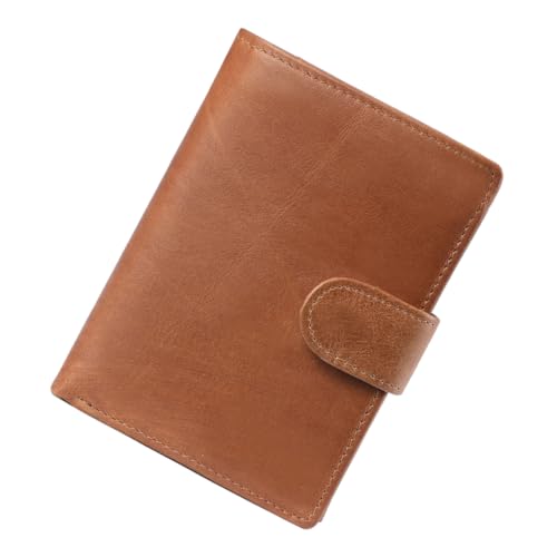 CONGARTENO Herren Echtleder Geldbörse RFID Geschützt Vintage Stil Multifunktional mit Großem Fassungsvermögen Mehrfach Kartenfächer und Münzfach Leicht Braun Portemonnaie für Alltag und von CONGARTENO