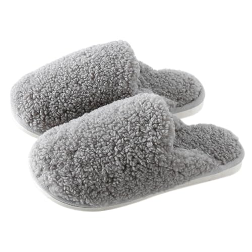 CONGARTENO Herren Hausschuhe Warm Gefüttert Plüsch Pantoffeln Rutschfest Atmungsaktiv Komfortabel Für Zuhause von CONGARTENO