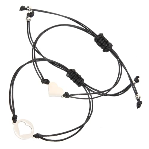 CONGARTENO Herz Armband für Mutter und Tochter Geflochtenes Verstellbares Freundschaftsband Langlebiges Woven Schmuckstück Modisches Accessoire für Teenager und Frauen von CONGARTENO