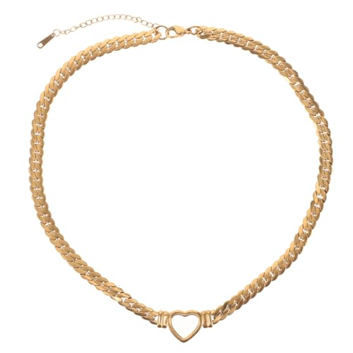 CONGARTENO Herzanhänger Kette für Damen Leichte und Halskette Titanbeschichtetem Stilvolles Schmuckstück für Täglichen Gebrauch Langlebig und Farbecht für Jede Kleidung von CONGARTENO