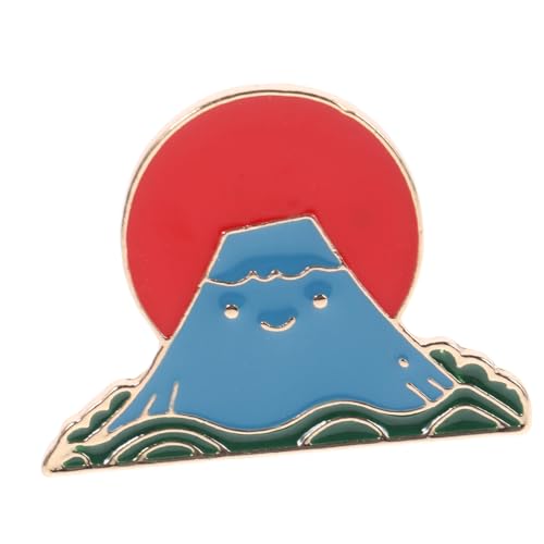 CONGARTENO Japanische Stil Brosche Fuji Berg Anstecknadel Modisches Kleidungszubehör Cartoon Design für Frauen Mädchen Stilvolle Dekoration und Accessoire von CONGARTENO