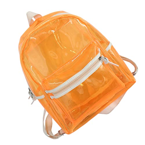 CONGARTENO Jelly Transparent Backpack Für Damen Und Herren Praktischer Wasserdichter Rucksack Klarem Design Für Schule Reisen Und Freizeit Langlebig Leicht Und Geräumig Für Bücher Snacks von CONGARTENO