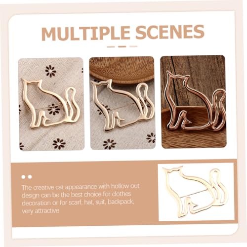 CONGARTENO Katzen Brosche aus Langlebiger Legierung Hohl Gearbeitet Dekorative Anstecknadel für Kleidung Schal und Hut Elegant und Farbbeständig Perfektes Damen Accessoire von CONGARTENO