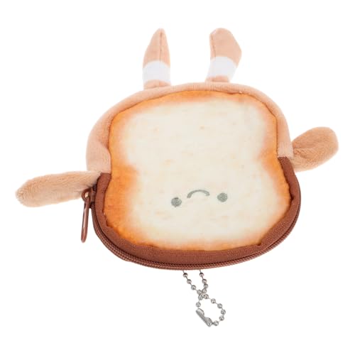 CONGARTENO Kawaii Toast Geldbörse Niedliche Plüsch-münzaufbewahrung Für Münzen Und Kopfhörer Multifunktionale Kleine Geldbörse Für Mädchen Charmantes Cartoon-Design Sicher Und von CONGARTENO