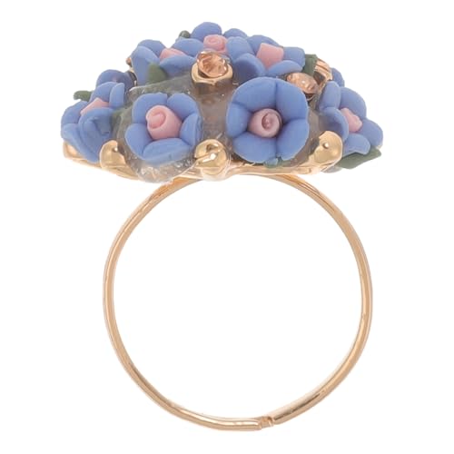 CONGARTENO Keramik Blumenring Damen Verstellbar Leicht Elegant Aus Legierung Hautfreundlich Stilvoll Schmuck Geschenk von CONGARTENO