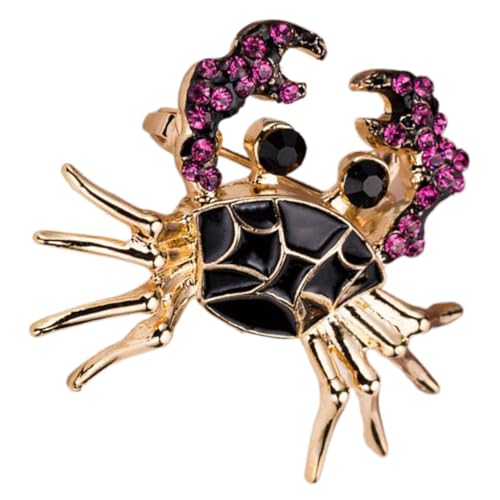 CONGARTENO Kleine Krebs Brosche Pin Schwarz Emaille Stilvolle Anstecknadel für Damen Dekorative Kleidung Brosche Geeignet für Jacken Hüte Taschen Geschenkidee von CONGARTENO