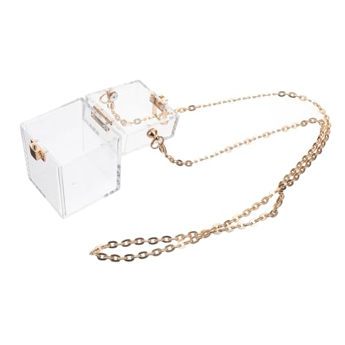 CONGARTENO Kleiner Transparenter Schultertasche Für Damen Crossbody Geldbörse Mit Kette Purse Für Alltag Und Besondere Anlässe Für Lippenstift Und Kleingeld von CONGARTENO