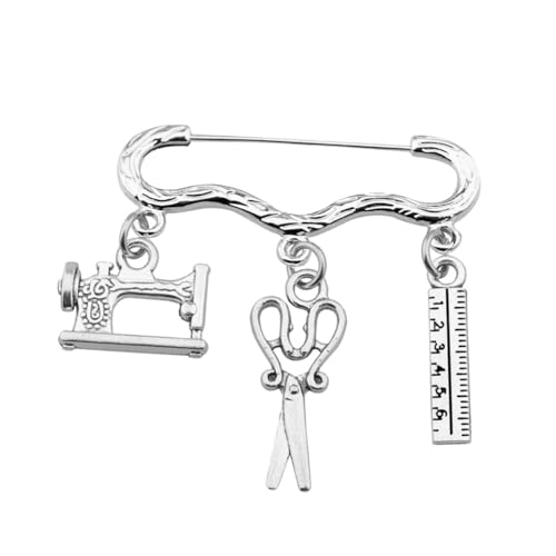 CONGARTENO Kreative Brosche Nähmaschinen Scheren design Modischer Schmuck für Kleidung Taschen Rucksäcke Unisex für Party Festival und Alltag Einzigartiges Nähzubehör Geschenk von CONGARTENO