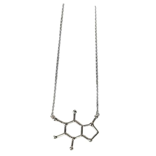 CONGARTENO Koffein-halskette Mit Molekül-anhänger Trendiger Schmuck Für Damen Geschenkidee Für Kaffeeliebhaber Feingearbeitet Aus Hochwertiger Legierung Dekoratives Accessoire von CONGARTENO