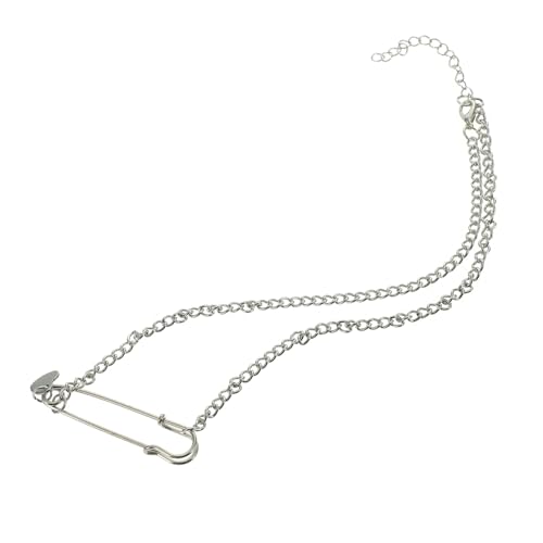 CONGARTENO Kreative Kleine Pin Halskette mit Exzentrischem Design Persönlichkeit und Strass für Partys Nachtclubs und Ktv Langlebige und Sichere Materialien für Frauen von CONGARTENO