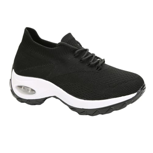 CONGARTENO Leichte Atmungsaktive Sportschuhe Damen mit Langlebiger Textilsohle rutschfest Modische Schnürung Vielseitig für Sport Freizeit und Alltag Flexibler und Robuster Sneaker von CONGARTENO