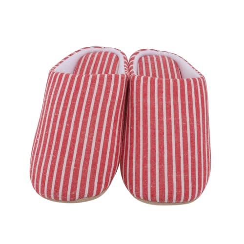 CONGARTENO Leichte Flauschige Hausschuhe im Japanischen Stil Atmungsaktive Baumwoll Pantoffeln für Damen und Herren Rutschfeste Weiche Indoor Slipper Passend für Herbst und Winter von CONGARTENO