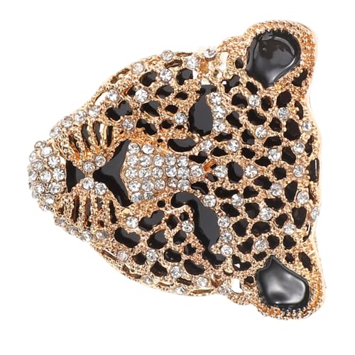 CONGARTENO Leopardenkopf Brosche Herren Strass Anstecknadel Eleganter Animal Pin Goldfarbene Veredelung Party Schmuck von CONGARTENO