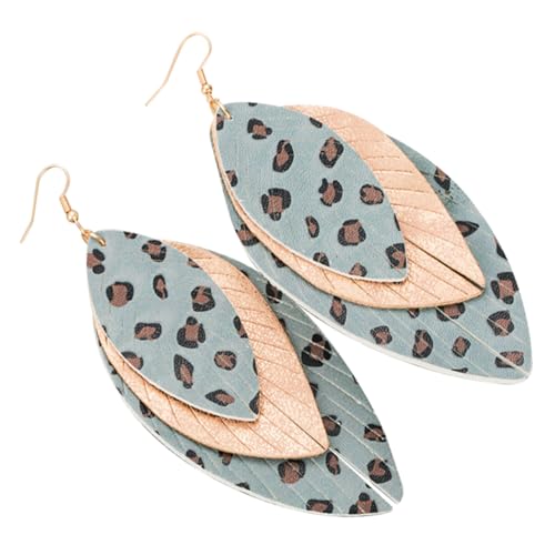 CONGARTENO Leopardenohrringe Kunstleder Bohemian Dangle Ohrringe mit Design für Damen für Partys und Alltagsmode Kreative und Ohrschmuck Accessoires von CONGARTENO