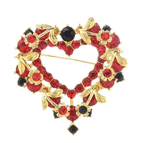 CONGARTENO Liebesherz Brosche Damen Schmuck mit Funkelnden Strasssteinen Leichte Dekorativer Anstecker für Schals Taschen Kleidung Perfekter Halt Modisches Accessoire CONGARTENO Liebesherz Brosche Damen Schmuck mit Funkelnden Strasssteinen Leichte Dekorativer Anstecker für Schals Taschen Kleidung Perfekter Halt Modisches Accessoire von CONGARTENO