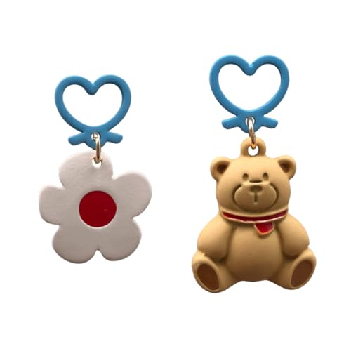 CONGARTENO Lustige Cartoon Ohrstecker Damen Ohrschmuck Kreative Silberne Ohrhänger Frühling Sommer Accessoires für Frauen von CONGARTENO