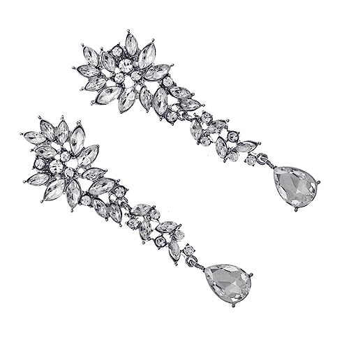 CONGARTENO Luxuriöse Lange Ohrhänger mit Funkelnden Strasssteinen Leichte Damen Tropfen Ohrringe Stilvolle Accessoires für Bankett Party Hochzeit und Festliche Anlässe von CONGARTENO
