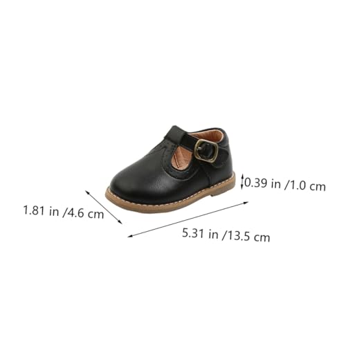CONGARTENO Mädchen Prewalker Schuhe Weiche Pu Optik Sohlen Warm Gefütterte Lauflernschuhe Frühling Herbst Schwarz für Kalte Tage von CONGARTENO