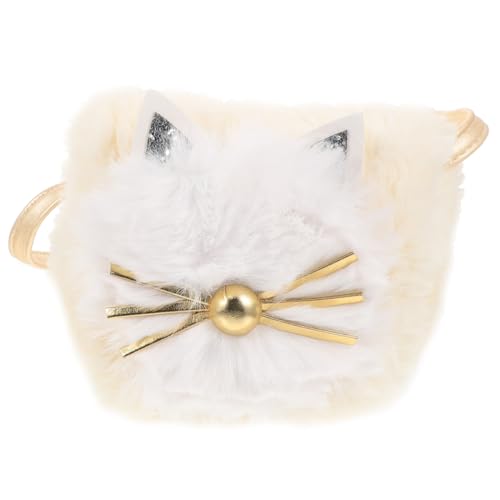 CONGARTENO Mädchen Umhängetasche Plüsch Katze Süße Schultertasche Kleine Crossbody Bag Strapazierfähig Vielseitig Abnehmbarer Anhänger von CONGARTENO