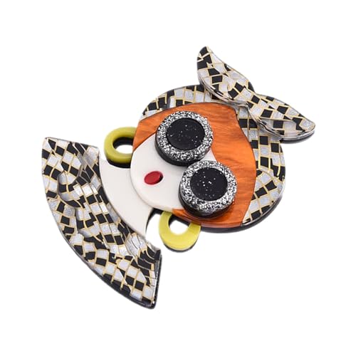 CONGARTENO Mädchenförmige Brosche Anstecknadel aus Kunststoff Modische Kragenspange Langlebig und Robust Vielseitig für Jacken Pullover Hüte und Freizeitkleidung Stilvolles Accessoire für von CONGARTENO